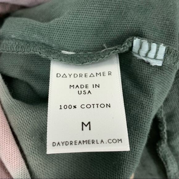 Daydreamer Cotton Tie Dye Long Sleeve Tee Shirt Medium Purple Tan Green - Picture 4 of 6